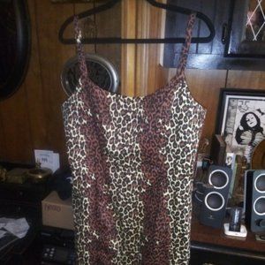 Pinup Couture Leopard Spaghetti Strap Dress